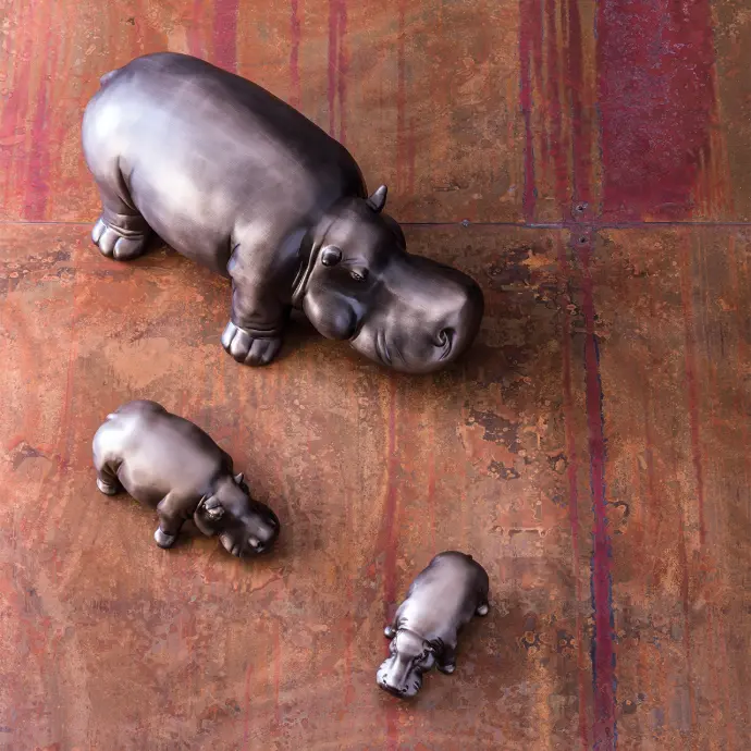 Hippo Mini Negro Dorado