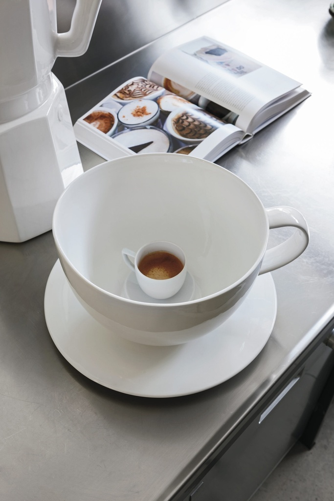 Taza de Café Gigante + plato / Negro