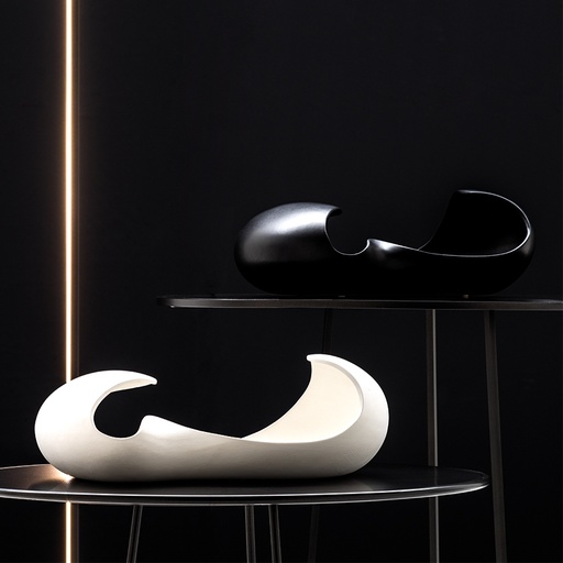[Q192 BI] Centro de mesa Bouble blanco brillante