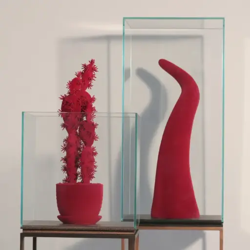 [PAME60] Vitrina de cristal con soporte de pared 30x30x60 cm